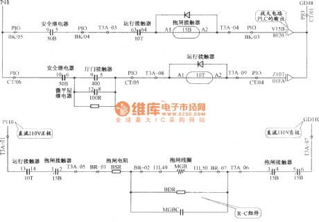 LG Elevator band-type brake circuit