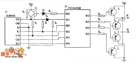 IC card interface and solenoid valve drive circuit diagram