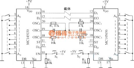 Duplex communication circuit diagram composed of MCl45030