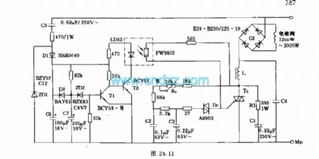 Below 3kw electromagnetic valve non-contact bi-directional thyristor connect circuit