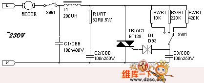High power speed  governor circuit used in cleaner