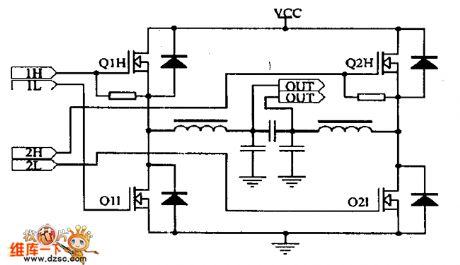 DSZ100 Type power H bridge driver circuit diagram