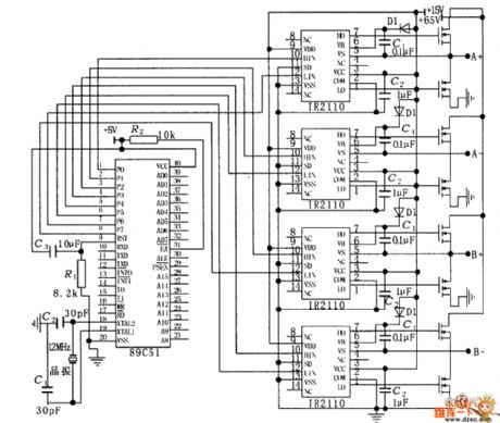 Control and power drive circuit diagram