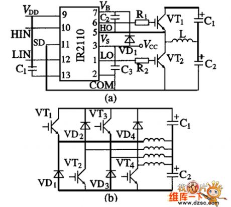 Chopper structure of single-tube driver circuit diagram