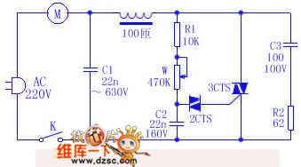 Speed adjustable cleaner circuit