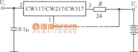 Constant current battery charger circuit consisting of CW117