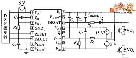 Forward de-saturation protection drive circuit diagram