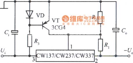 TTL logic level controlling output integrated voltage regulator circuit