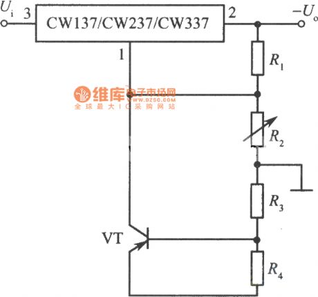 High stability integrated voltage regulator circuit 3 composed of CW137