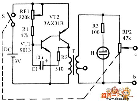 Headache electronic physical therapy device circuit diagram