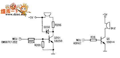 Driving buzzer circuit diagram in power driving level