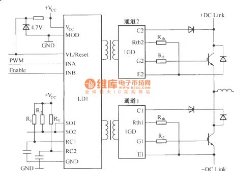 Half-bridge wiring diagram of SCALE driver