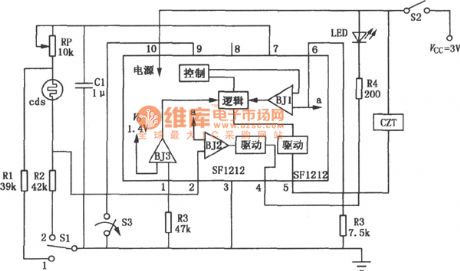 SF1212 automatic exposure integrated(timing) control circuit diagram