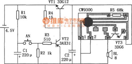 Timing doorbell circuit diagram with CW9300