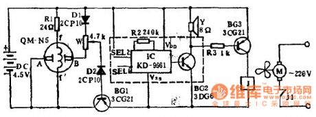 Gas control alarm circuit with exhaust