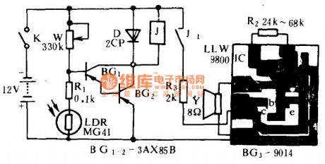 Gas burner flameout alarm circuit diagram