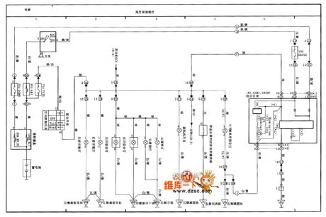 Tianjin VIOS taillight and floodlight circuit diagram