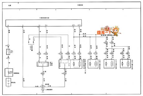 Tianjin VIOS gate lock control circuit diagram