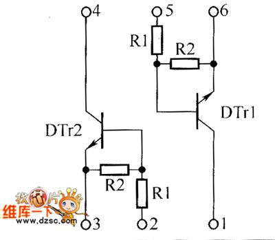 The internal circuit diagram of crystal triode STTH12003TV