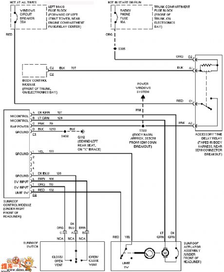 Cadillac sunshading board circuit diagram
