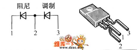 The internal circuit diagram of crystal diode DM1500LFD5