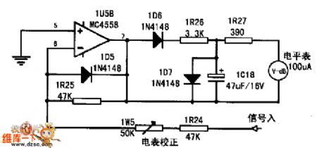 Level meter indicator drive circuit diagram