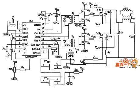 Inverter control and drive circuit diagram