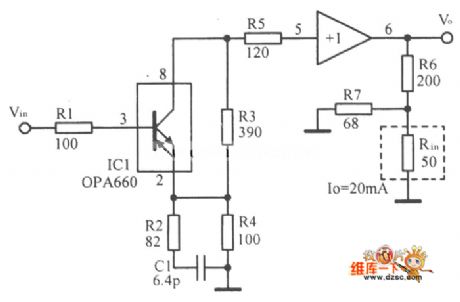 500MHz broadband amplification circuit diagram with low cost