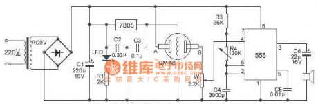 Simple gas and fog alarm circuit