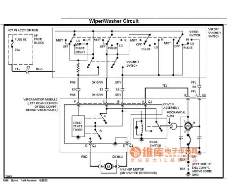 Buick wiper and washer circuit