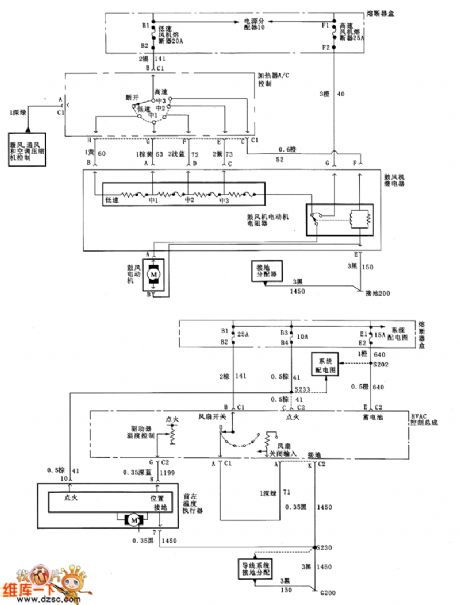Buick air-conditioning system blower circuit diagram