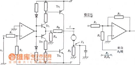 The current control circuit using discrete transistor