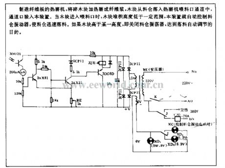 Photoelectric automatic acid feeding old tune device circuit