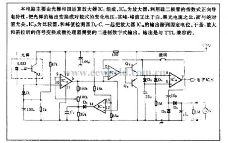 Light pipe amplifier circuit