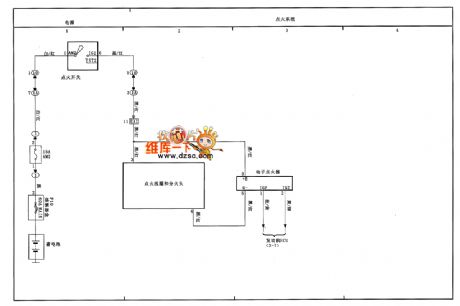 Tianjin VIOS ignition system circuit diagram