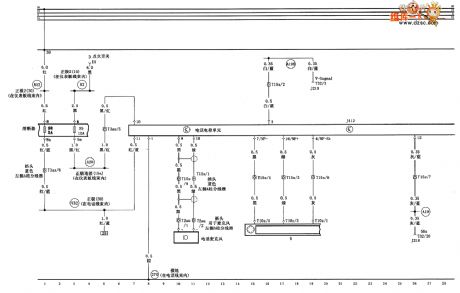 Audi A6 saloon car mobile telephone circuit diagram