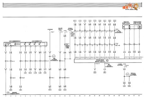 Audi A6 saloon car seat、rearview mirror circuit diagram one