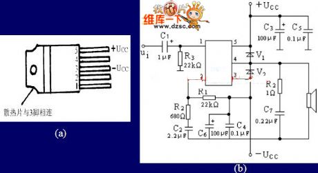 TDA2030 application circuit diagram