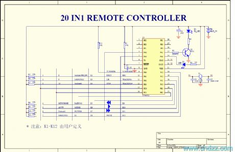20-in-1 remote control circuit IC NT66P22