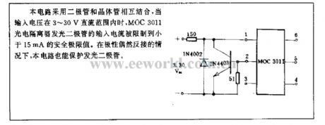 Opto-electrical isolator input protection circuit