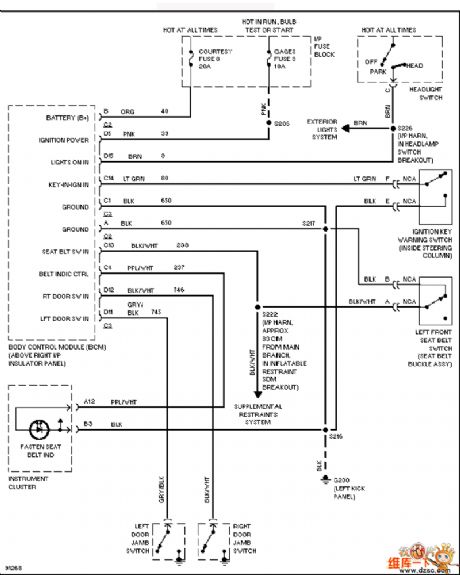 Pontiac alarm system circuit diagram