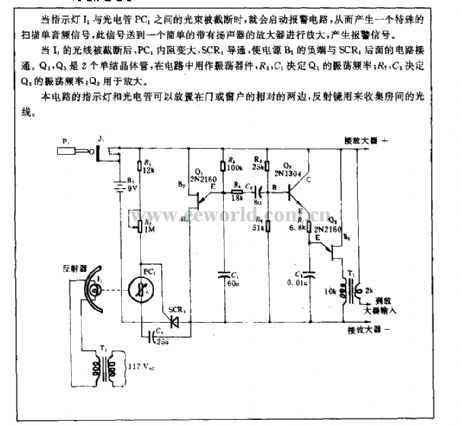 Opto-electrical alarm circuit