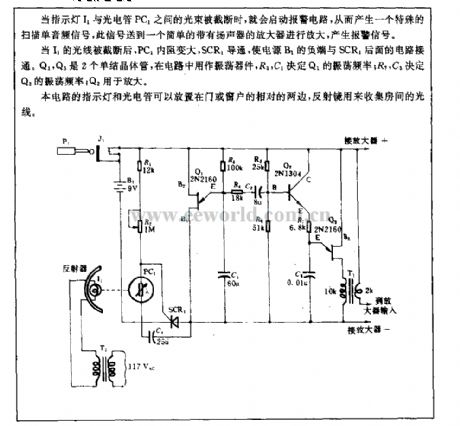 Opto-electrical alarm circuit