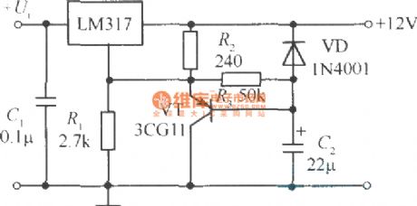 Power soft-start circuit adopts capacitor