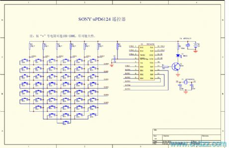 SONY Color TV remote control circuit diagram