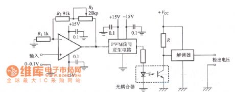 DC voltage detected circuit diagram with optical coupler