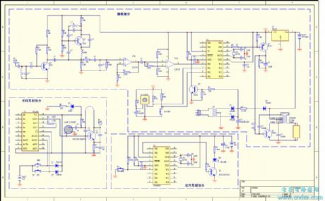 Supporting wireless and infrared remote control remote energy saving lamp circuit diagram