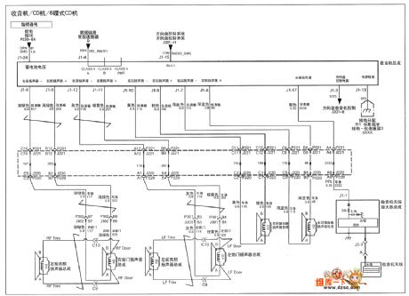 The entertainment system schematic of Shanghai GM Buick LaCrosse car (2)