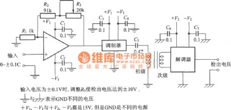 AC voltage detected circuit diagram with carrier