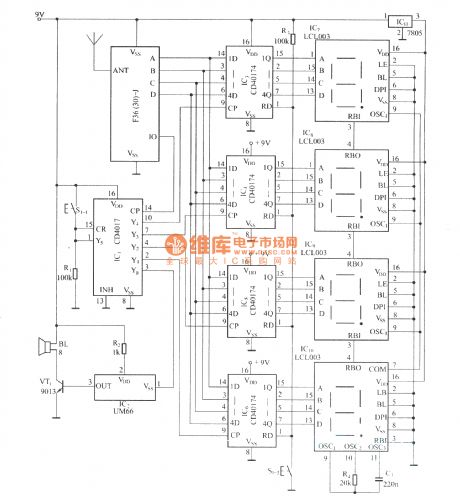 Digital paging system(F36-F/F36-J) circuit diagram